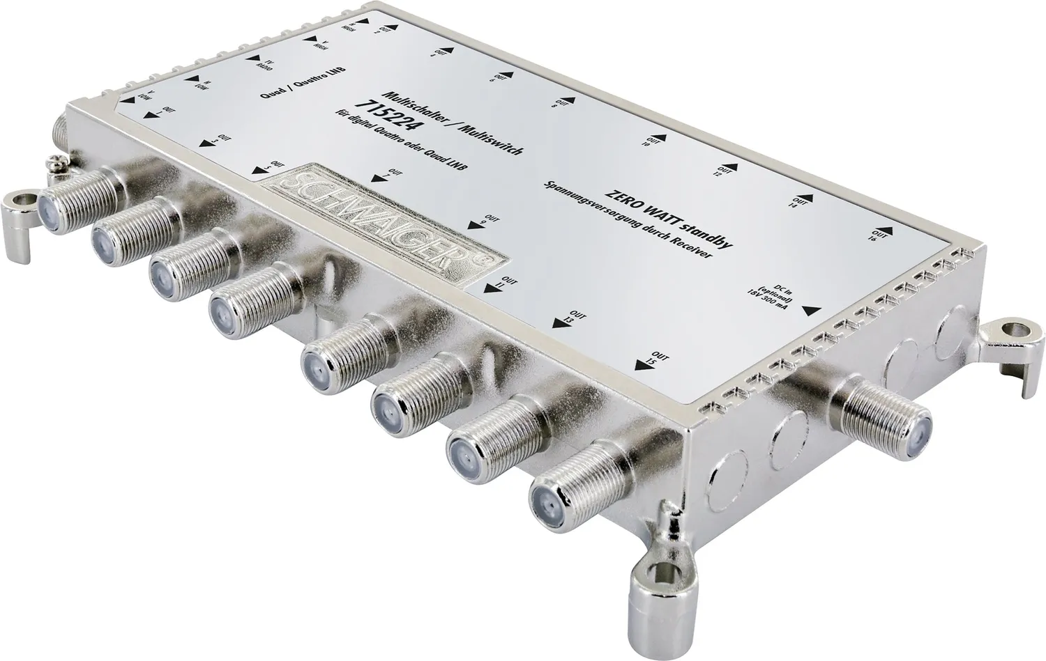 Schwaiger Multiswitch 5x16 per 16 Utenze Quad LNB