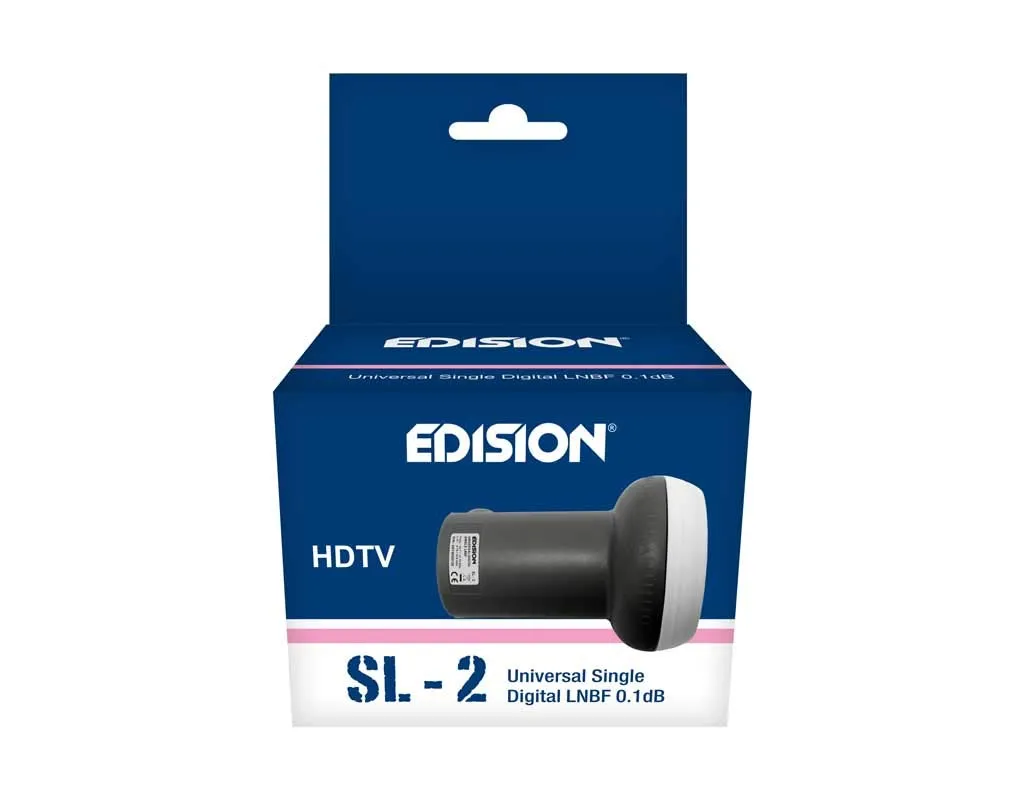Edision SL-2 LNB single 0,1 dB attacco 40 mm