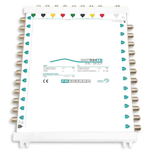 Fracarro SWP924TS multiswitch 9 ingressi 24 uscite derivate