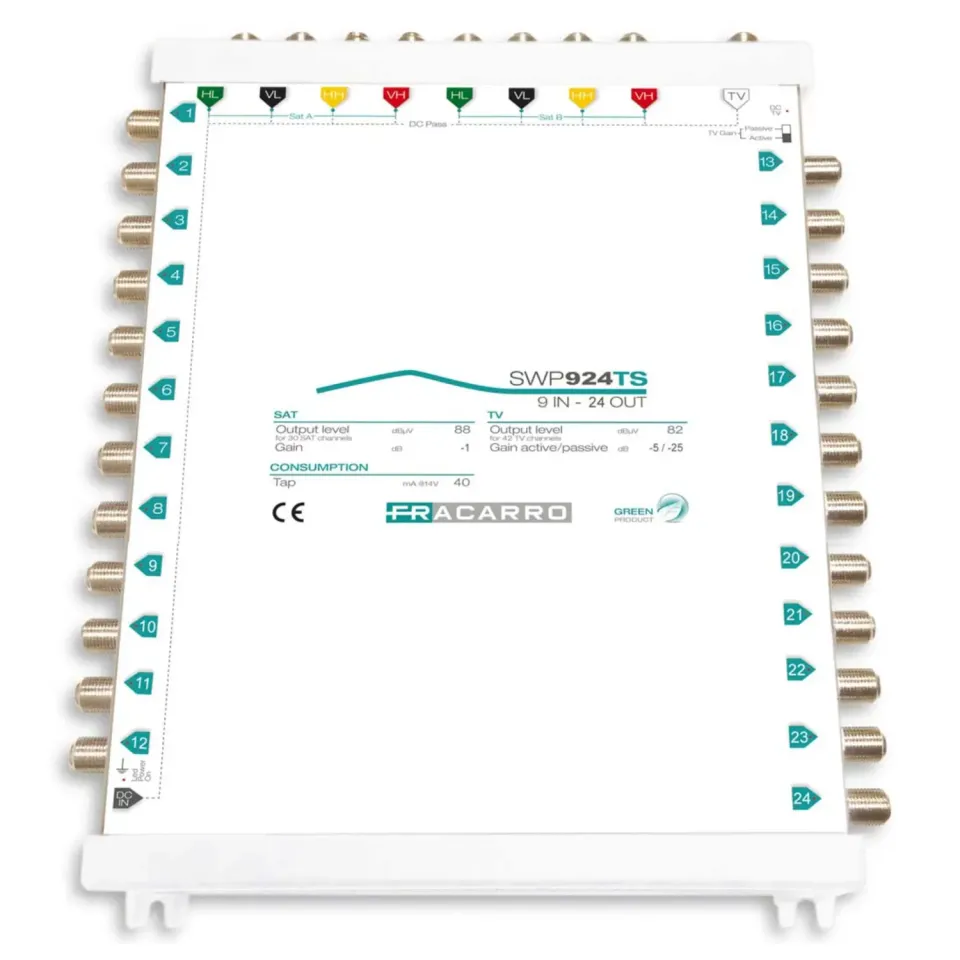 Fracarro SWP924TS multiswitch 9 ingressi 24 uscite derivate