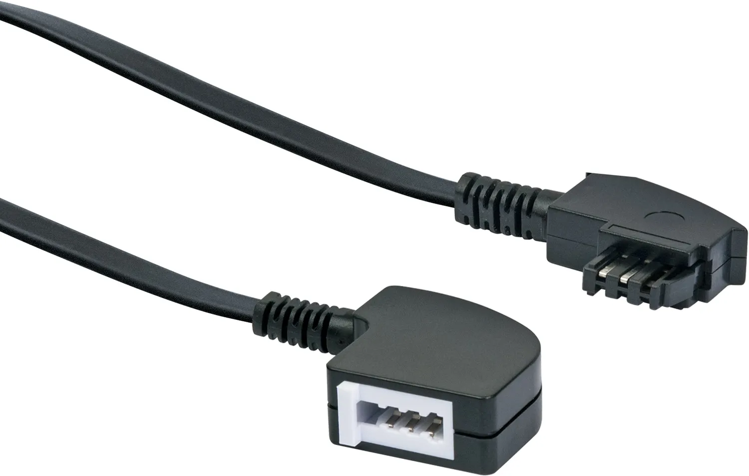 SCHWAIGER Cavo Telefonico TAE-N Prolunga 10 m Nero 4 Poli
