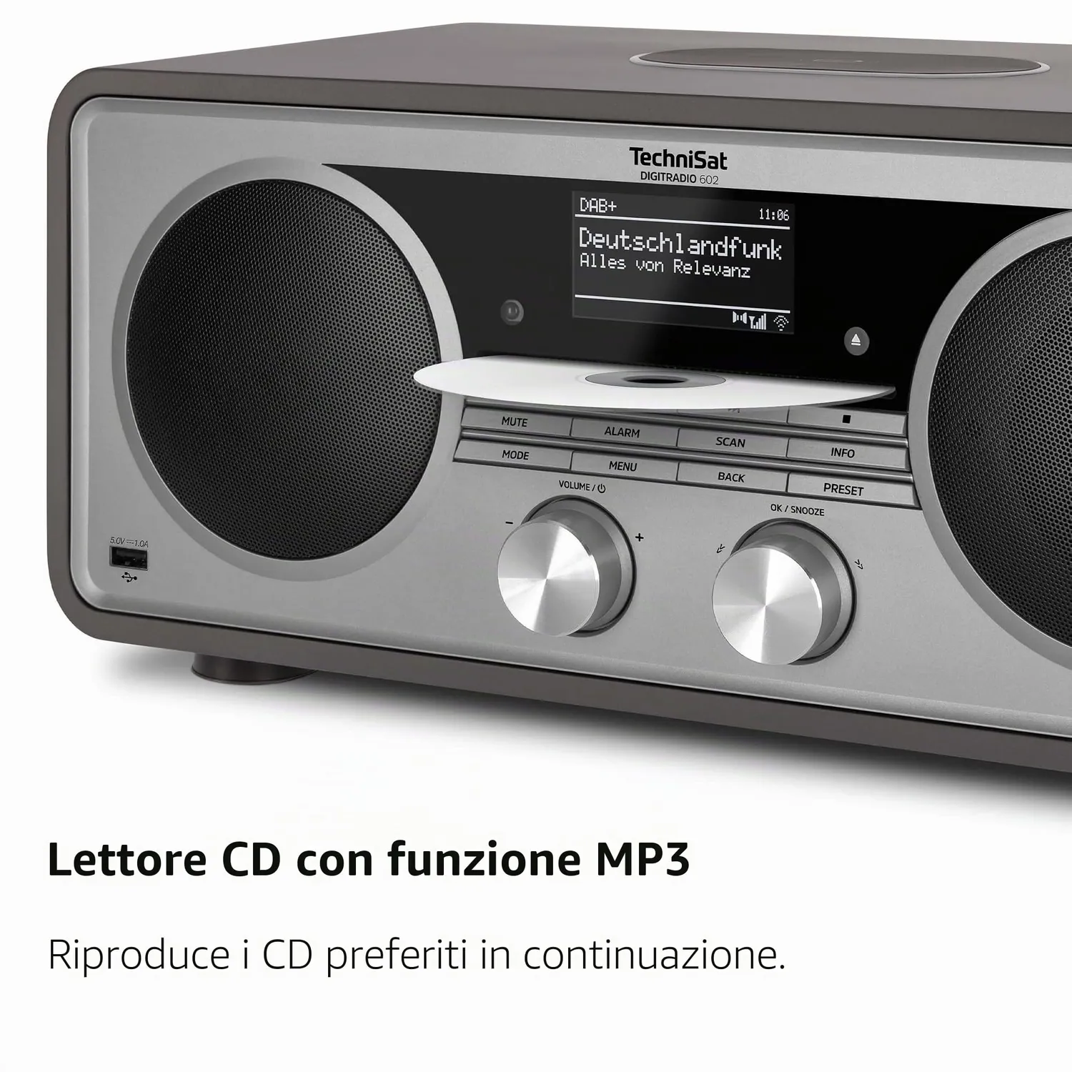 TechniSat DIGITRADIO 602 Radio Internet Argento con CD