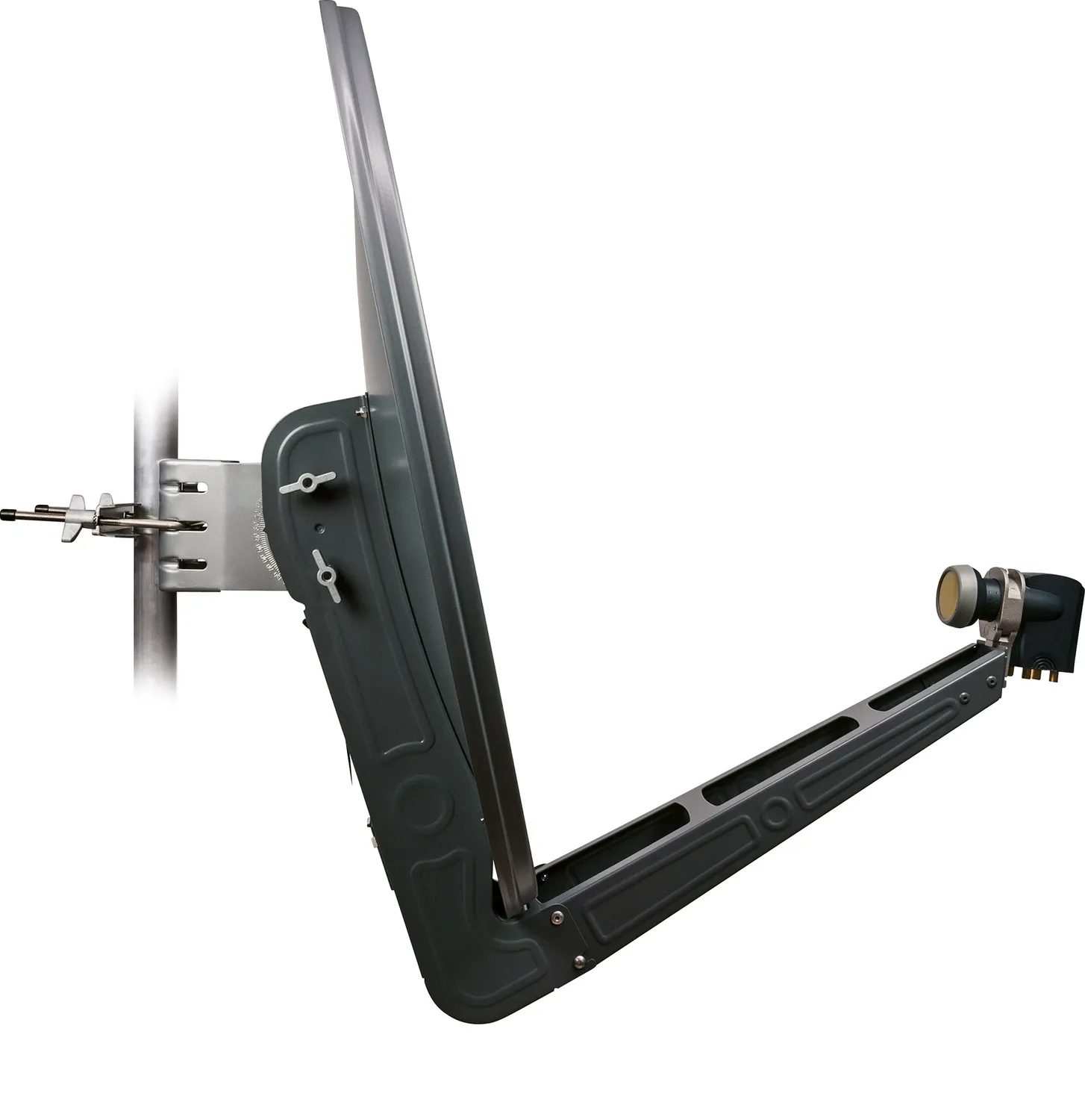 Schwaiger Antenna Satellitare Offset 75 cm Antracite + LNB Quad