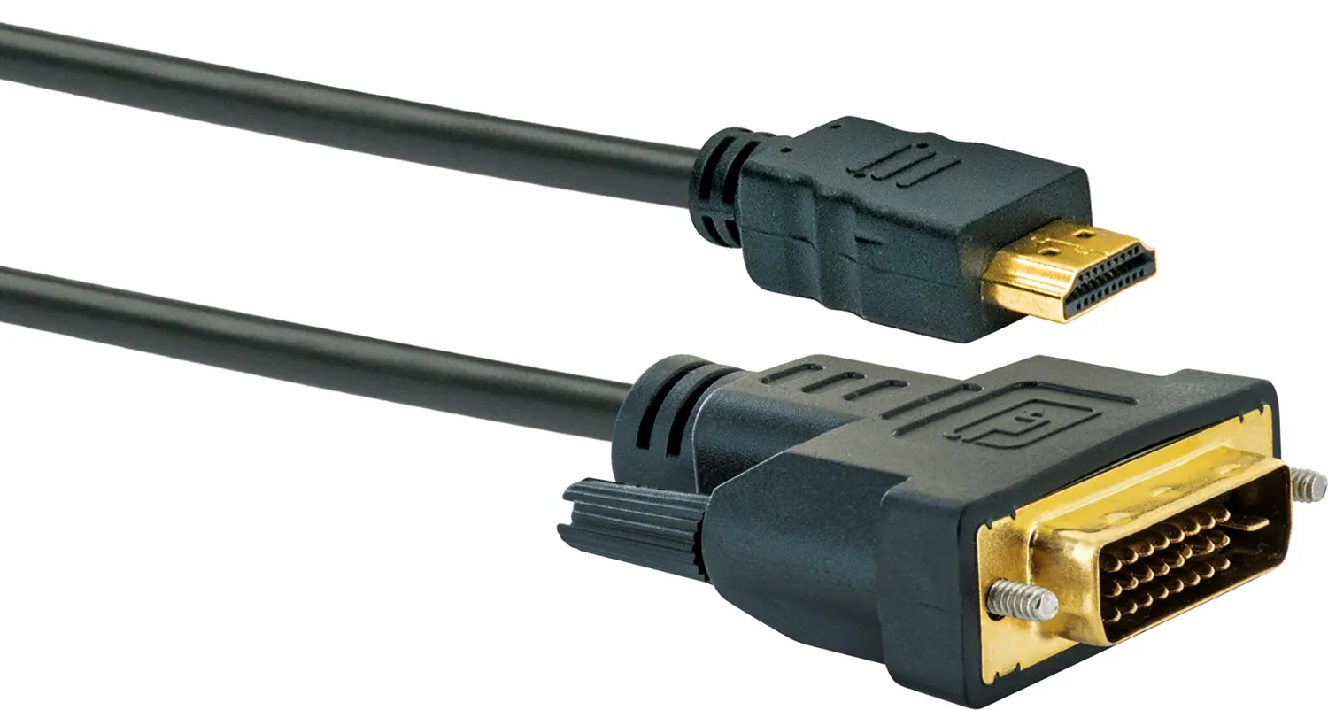 SCHWAIGER cavo adattatore HDMI-DVI 2m Full HD nero