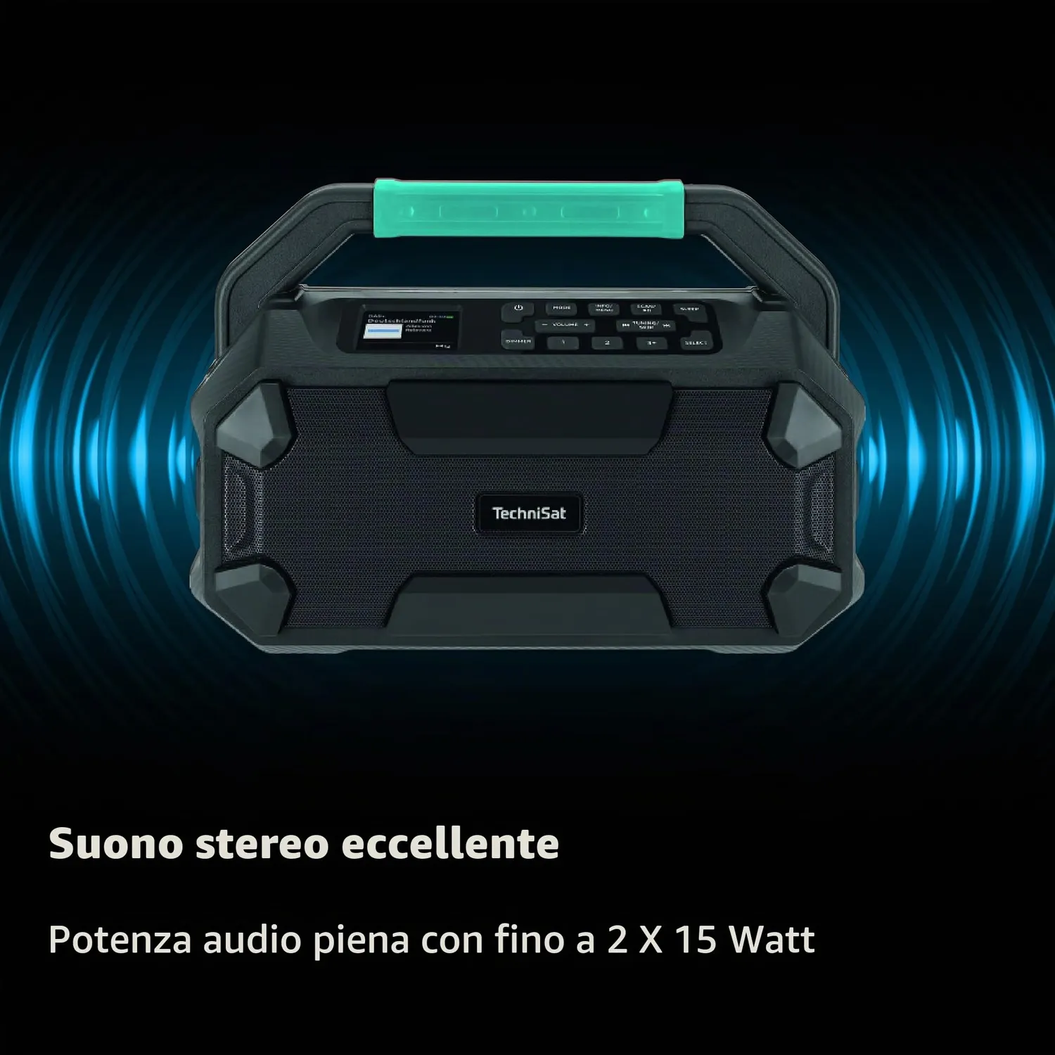 TechniSat Viola 231 OD radio cantiere DAB+ nera IPX4