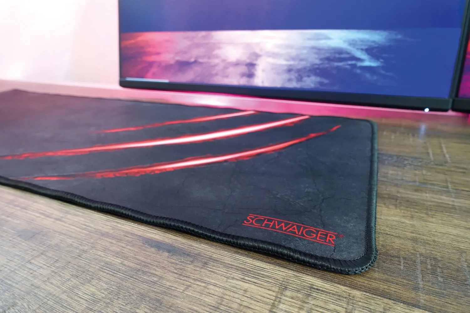 Schwaiger tappetino mouse gaming 750x300 mm nero