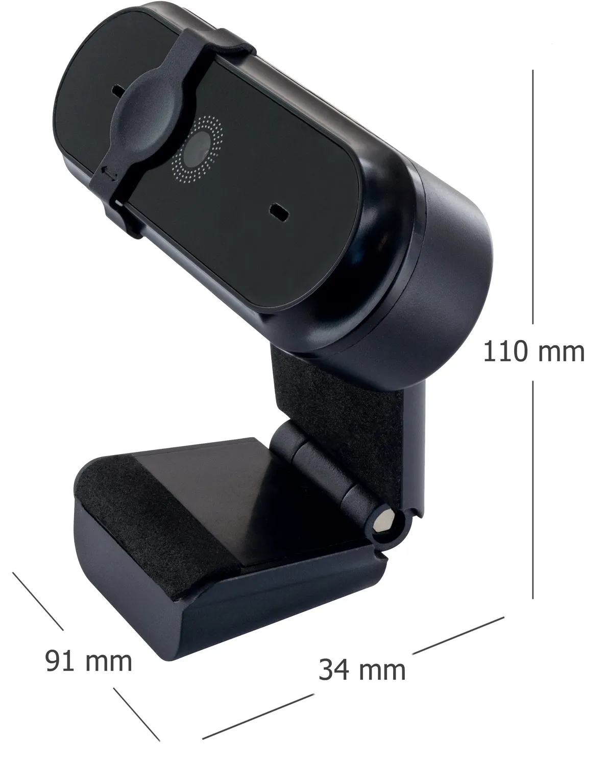 Schwaiger webcam USB 720p HD nera con privacy cover e microfono