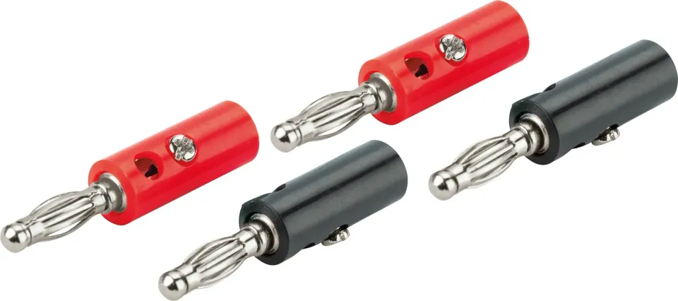 SCHWAIGER Spinotti banana set 4 pezzi nero rosso 4 mmq