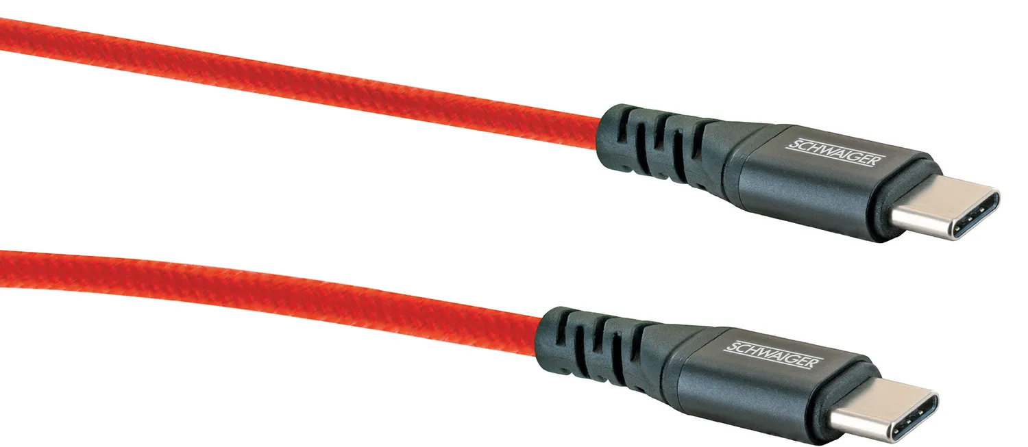 Schwaiger Cavo USB-C Nylon 1,2 m Ricarica e Sincronizzazione