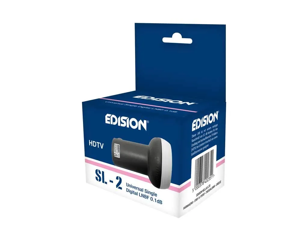 Edision SL-2 LNB single 0,1 dB attacco 40 mm