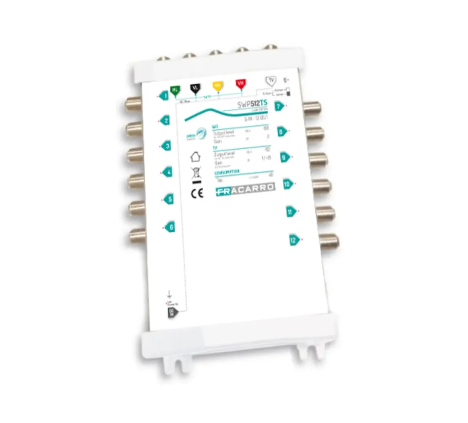 Fracarro SWP512TS multiswitch 5x12 derivate TV SAT