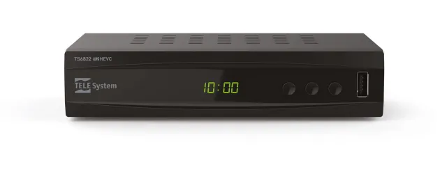 Telesystem TS6822 TWIN Decoder Terrestre DVB-T2 Nero PVR