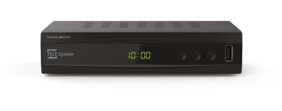 Telesystem TS6822 TWIN Decoder Terrestre DVB-T2 Nero PVR