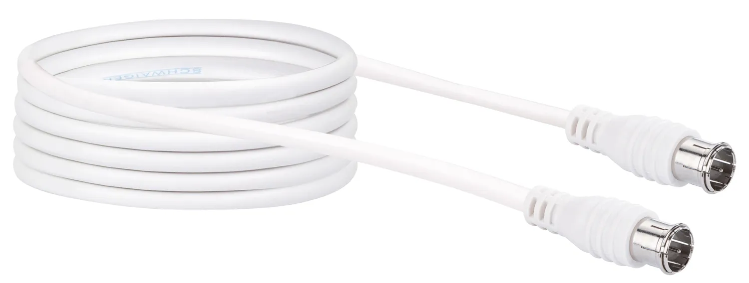SCHWAIGER Cavo SAT 75 dB antenna 3 m bianco schermato