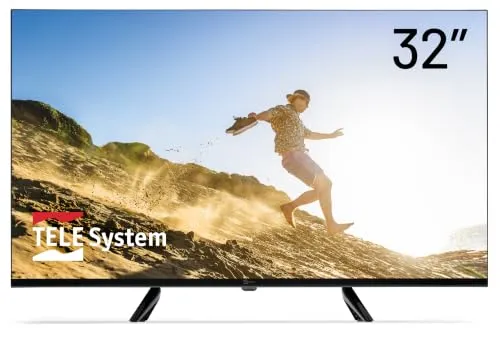 Tele System TV 32" HD DVB-T2 S2 tivusat Hotel Mode frameless