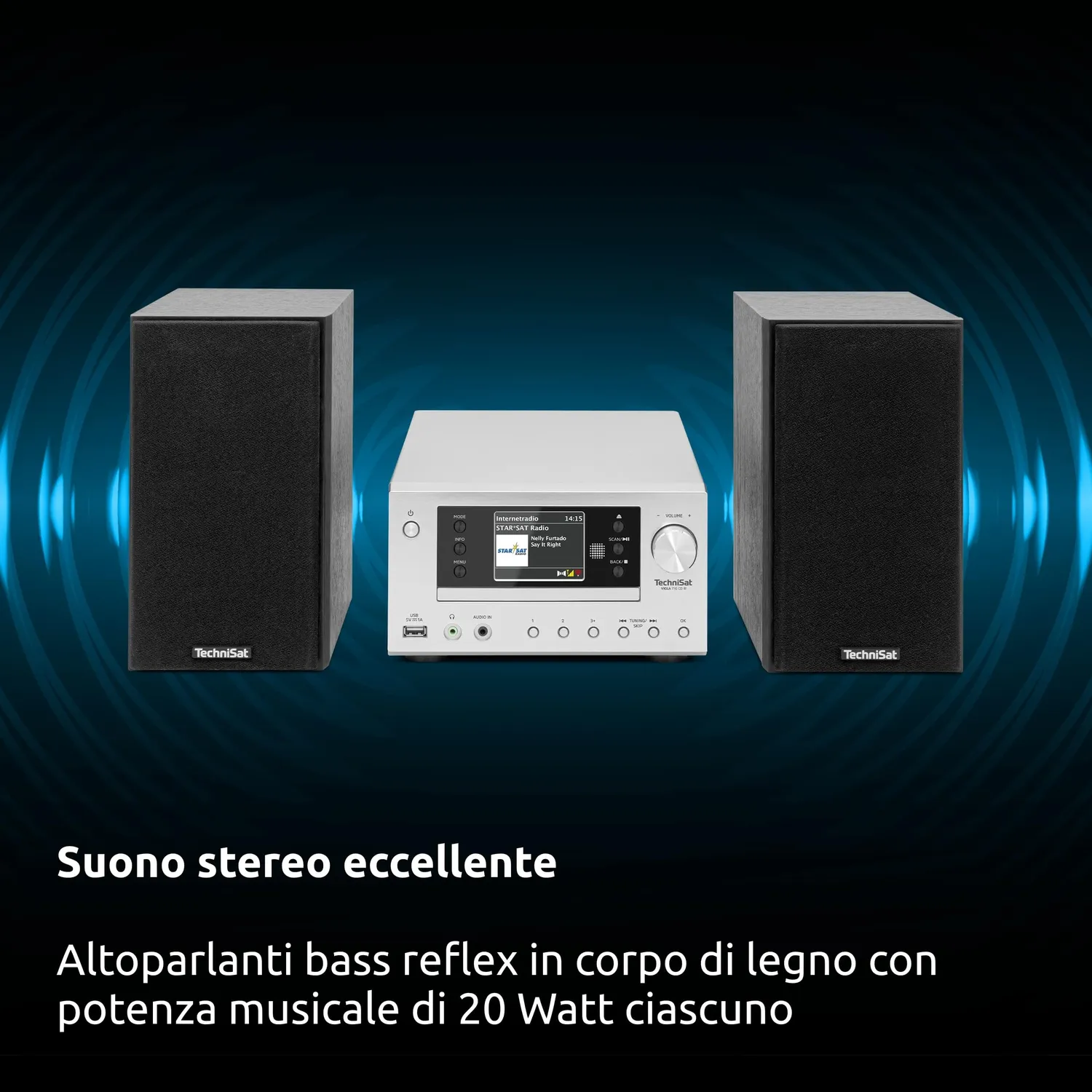 TechniSat Viola 710 CD IR Micro Hi-Fi Stereo DAB+ Argento