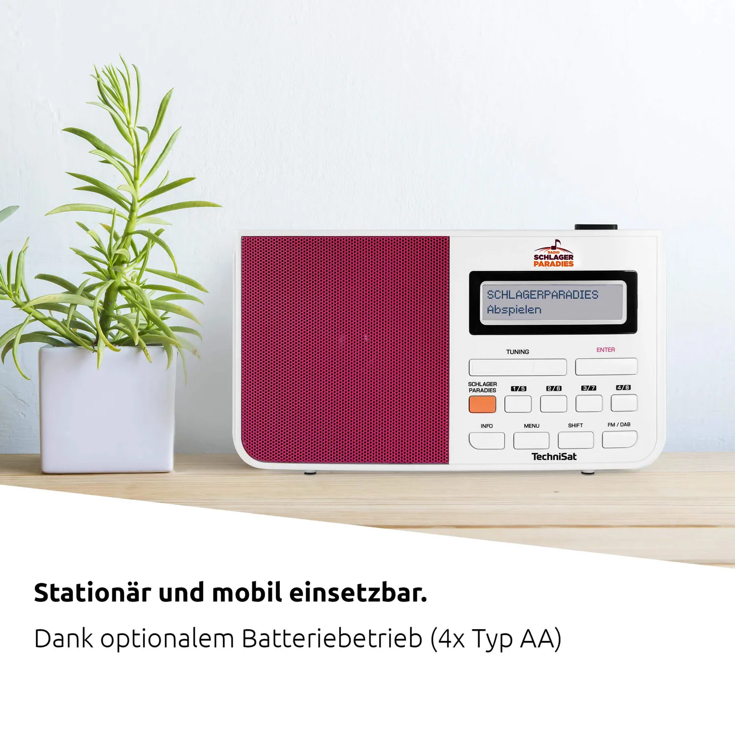 TechniSat DigitRadio 210 radio DAB+ FM Schlager bianco