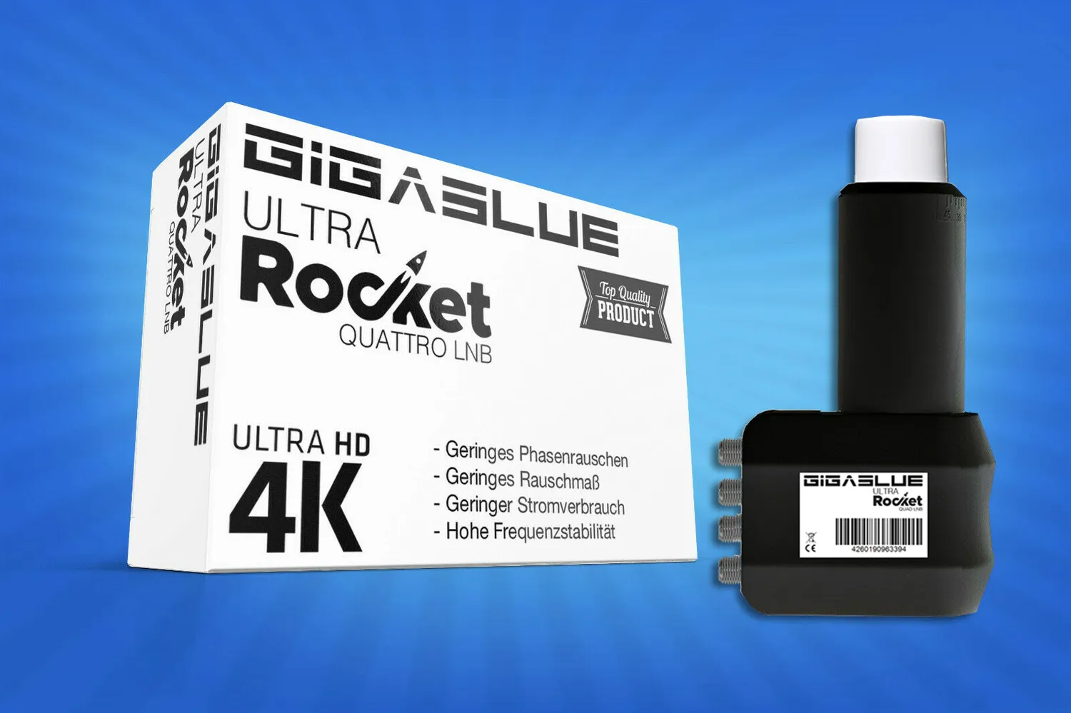 GigaBlue Ultra Rocket Quattro LNB 0,1dB 4 uscite
