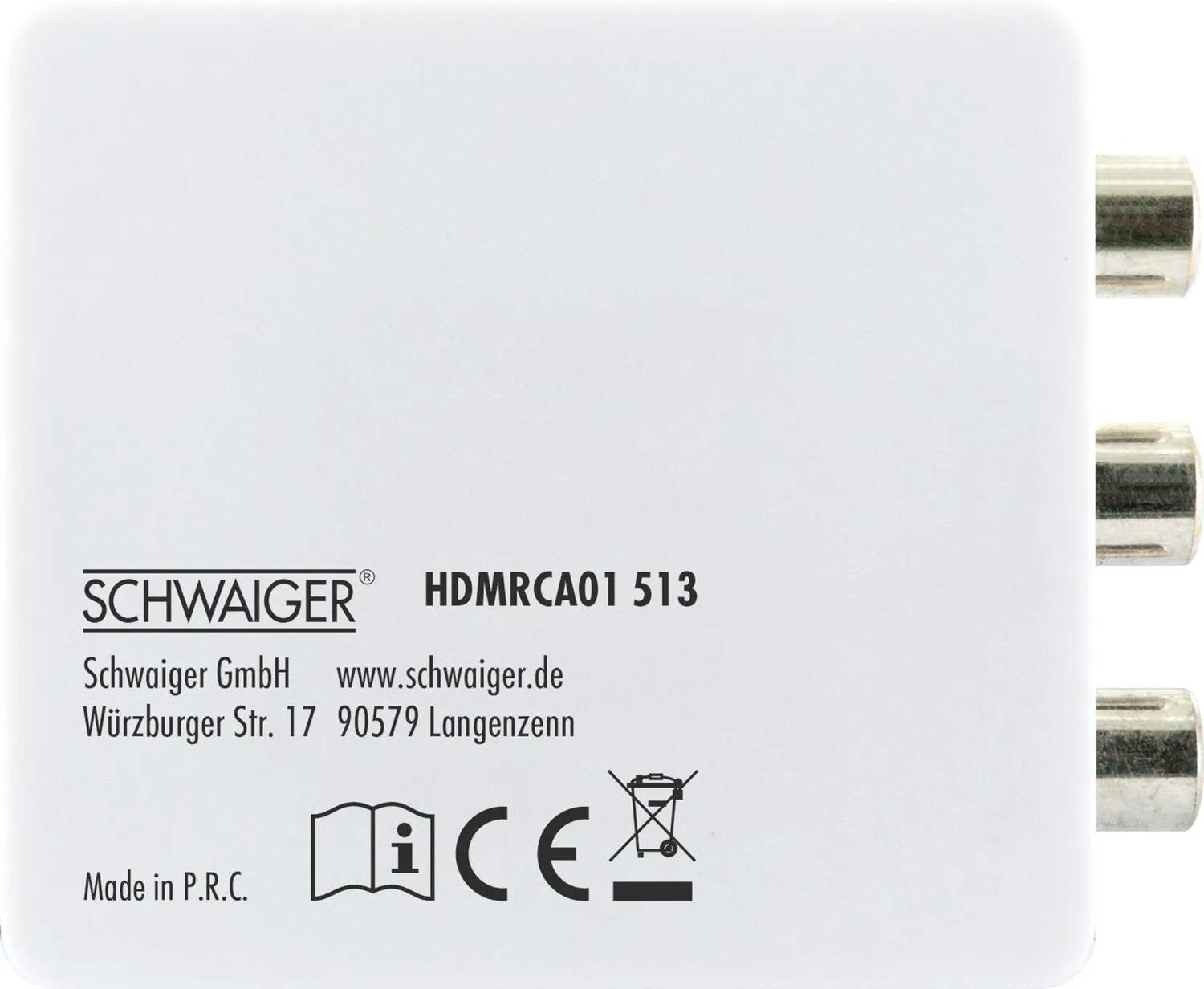 SCHWAIGER convertitore AV HDMI Full HD bianco