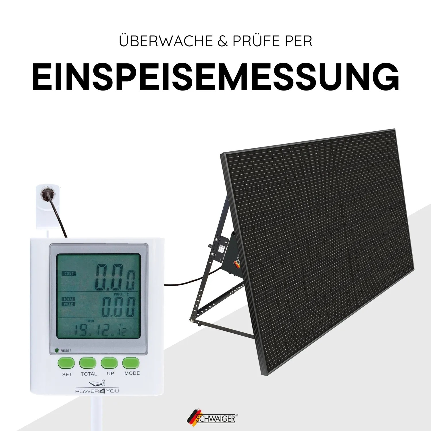 Schwaiger Misuratore Consumi Presa Schuko 3680W con Display