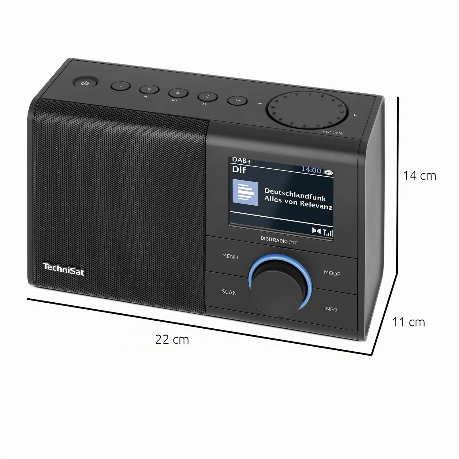 TechniSat DIGITRADIO 217 radio portatile DAB+ nera