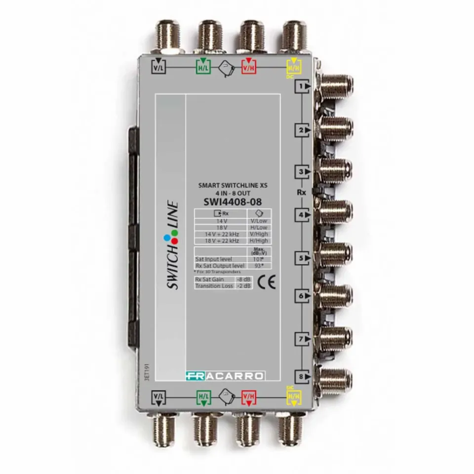 Fracarro SWI4408-08 multiswitch cascata 4 ingressi 8 uscite