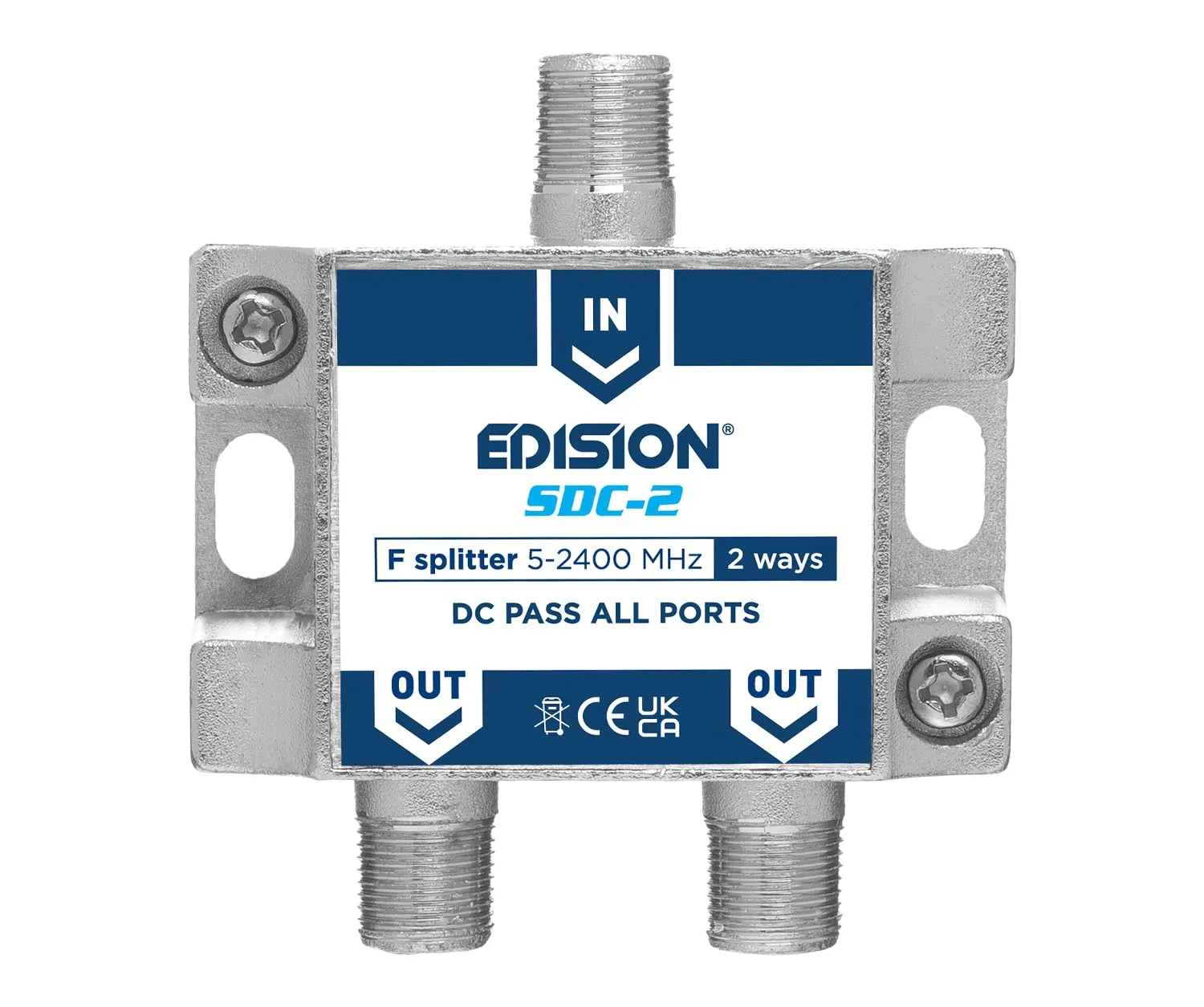 Edision SDC-8 Partitore Antenna TV SAT 8 Uscite F 5-2400MHz