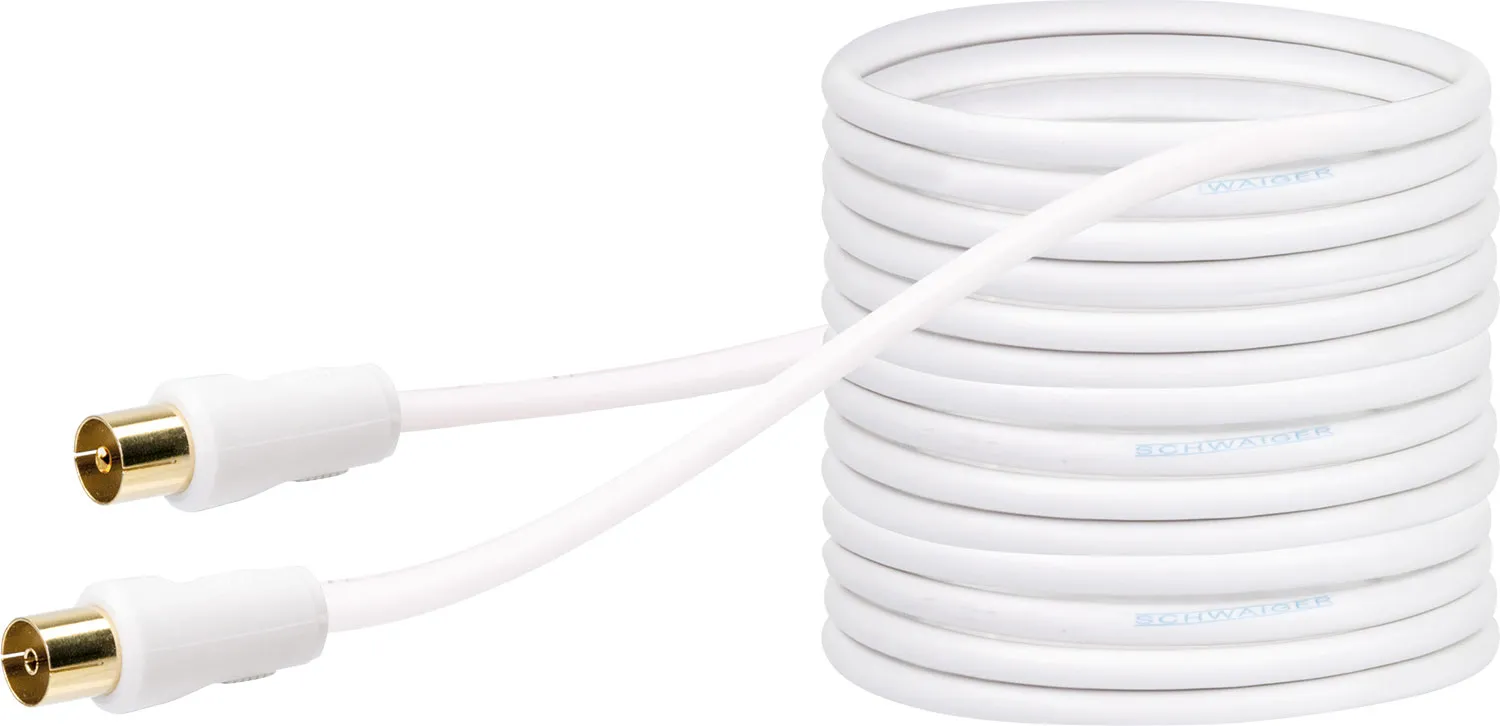 Schwaiger cavo antenna TV IEC 90 dB 1,5 m bianco