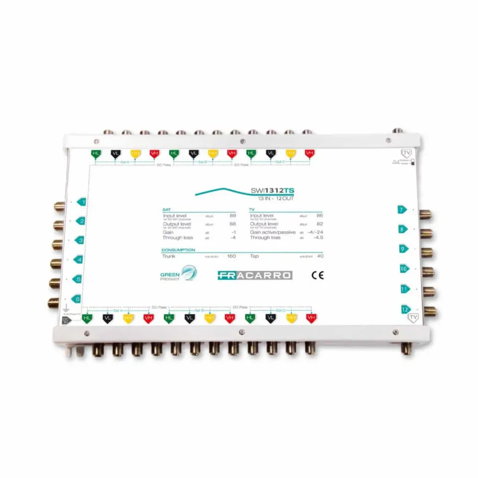 Fracarro SWI1312TS multiswitch 13 ingressi 12 uscite