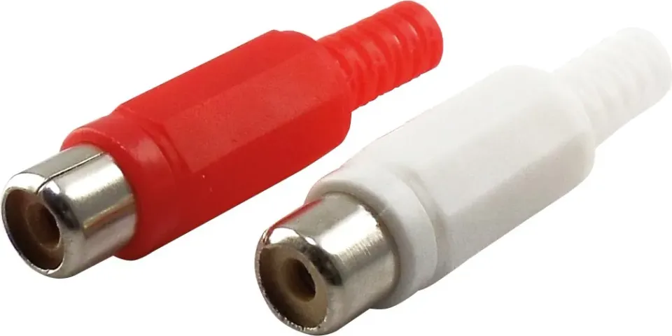 Schwaiger Prese cinch set 2 pezzi bianco-rosso da saldare