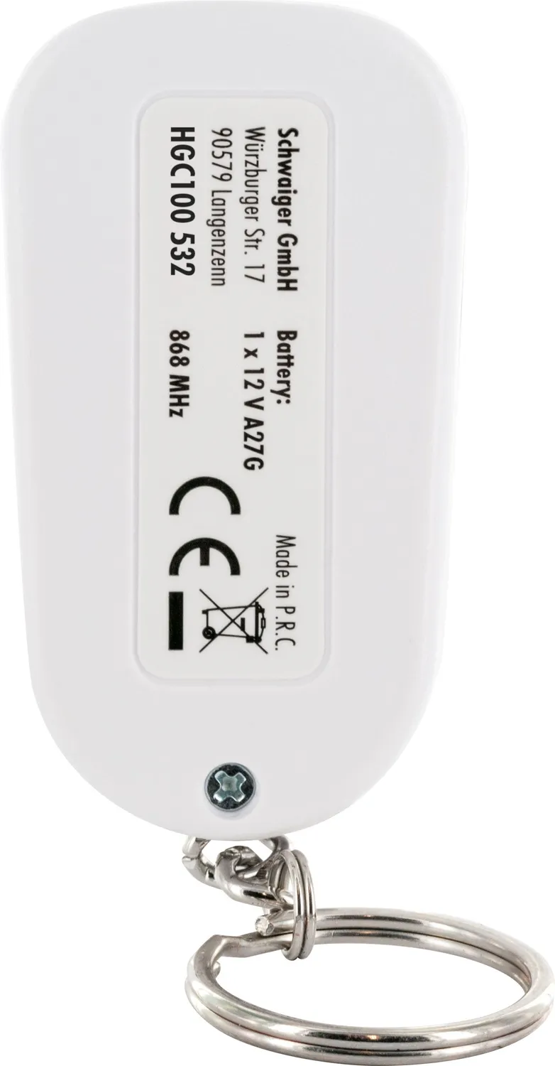 Schwaiger Green Guard telecomando radio antifurto bianco