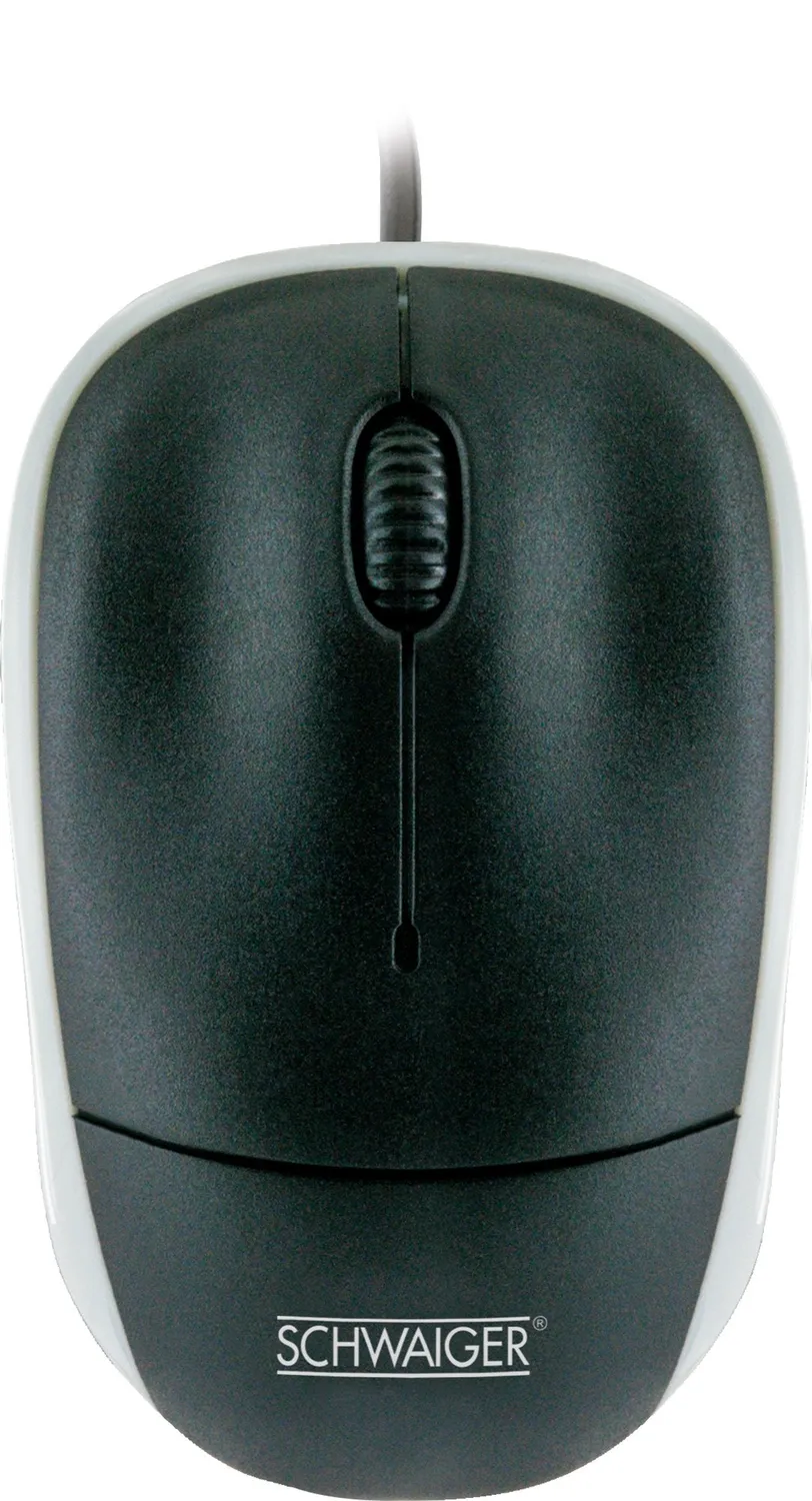 Schwaiger Mouse ottico USB 1000 dpi ambidestro nero