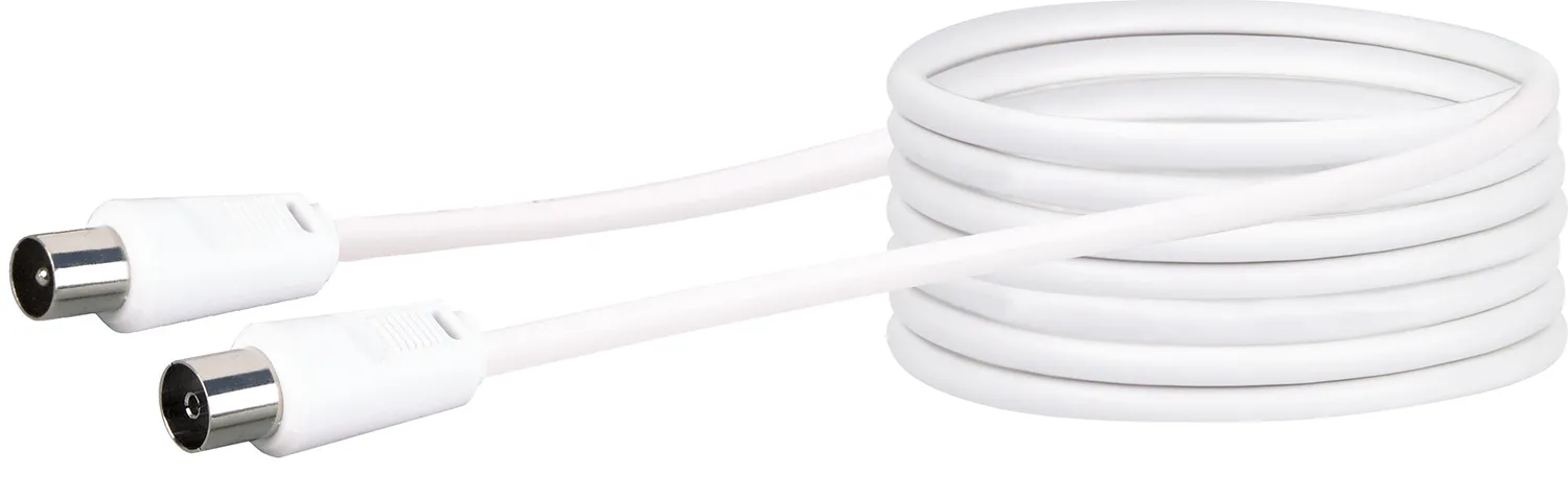 Schwaiger cavo antenna TV 1,5 m bianco 75 dB