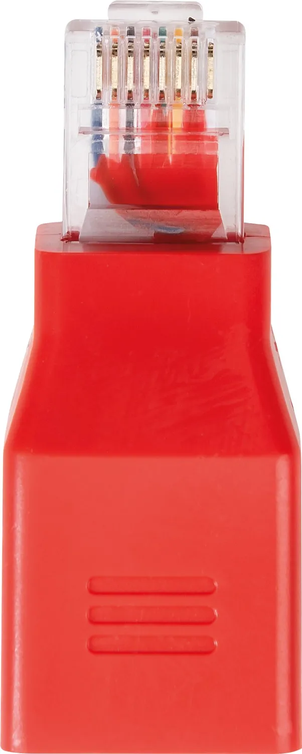 Schwaiger Adattatore crossover Cat 6 RJ45 rosso