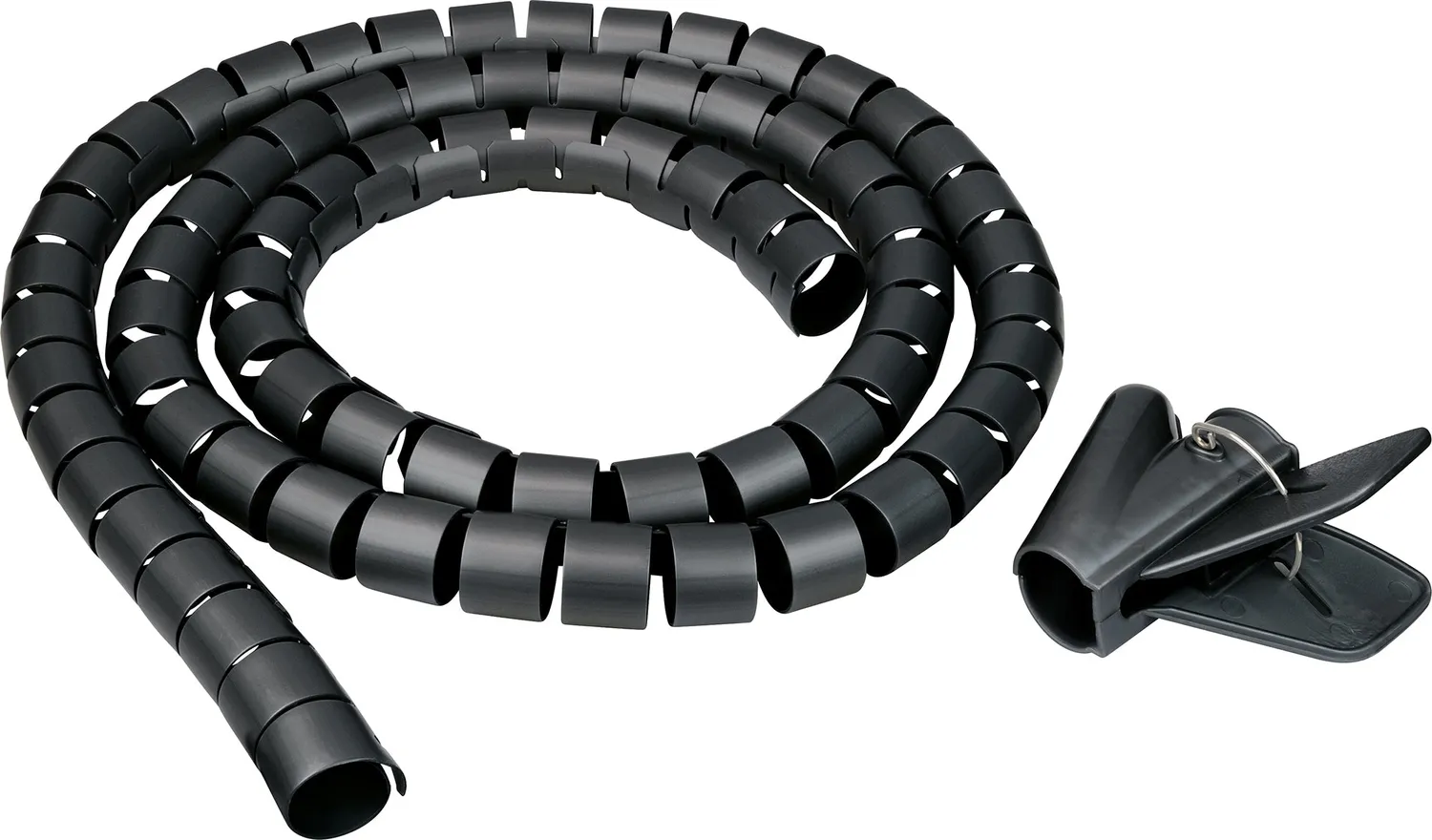 SCHWAIGER Guaina Spiralata Cavi 1,5 m Grigia Ø28 mm