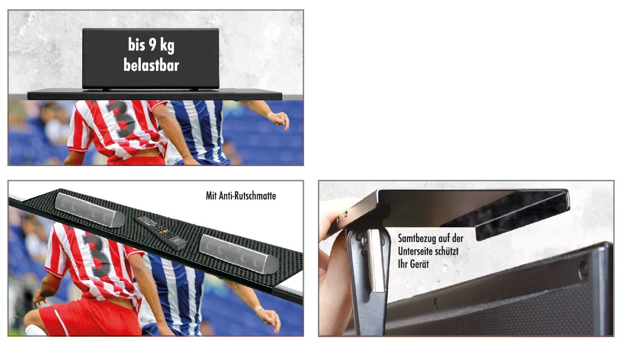 Schwaiger mensola TV topper 24'' 9 kg nera