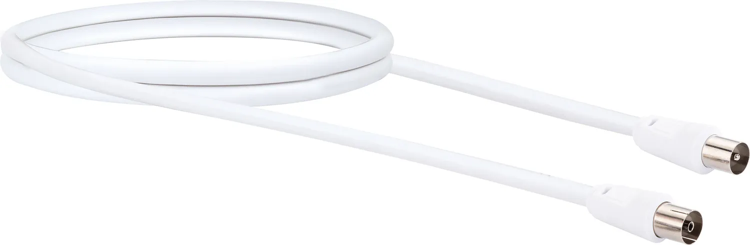 SCHWAIGER Cavo antenna 75 dB bianco schermato