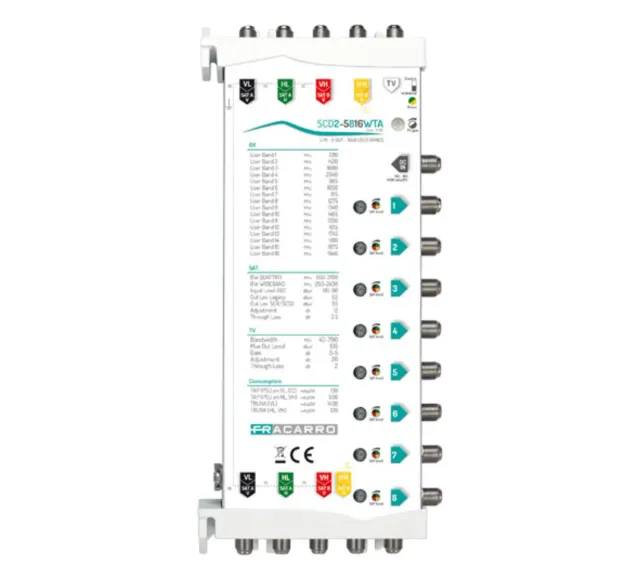 Fracarro SCD2-5816WTA multiswitch cascata 8 uscite dCSS
