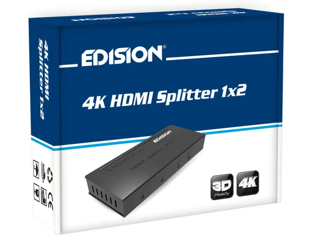 Edision Splitter HDMI 1x2 4K Ultra HD 2160p HDR