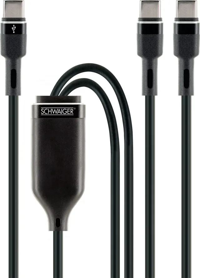 Schwaiger Cavo Sdoppiatore USB-C a USB-C 1,5m 100W