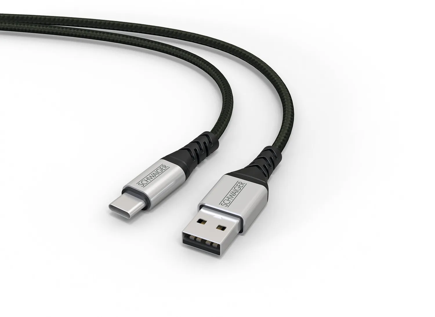 SCHWAIGER Cavo USB-C USB-A Nylon 1,2 m 5 Gbps