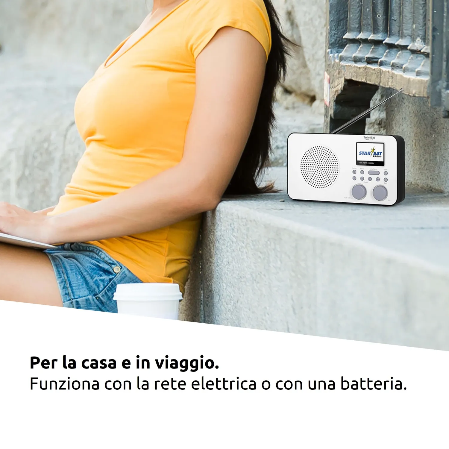 TechniSat Viola 2 C IR Radio Internet DAB+ WLAN Batteria