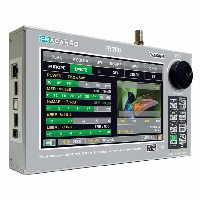 Fracarro FR700+ Misuratore Campo 7'' SAT TV Ottico