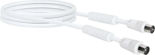 Schwaiger cavo antenna TV 90 dB bianco 1,5 m