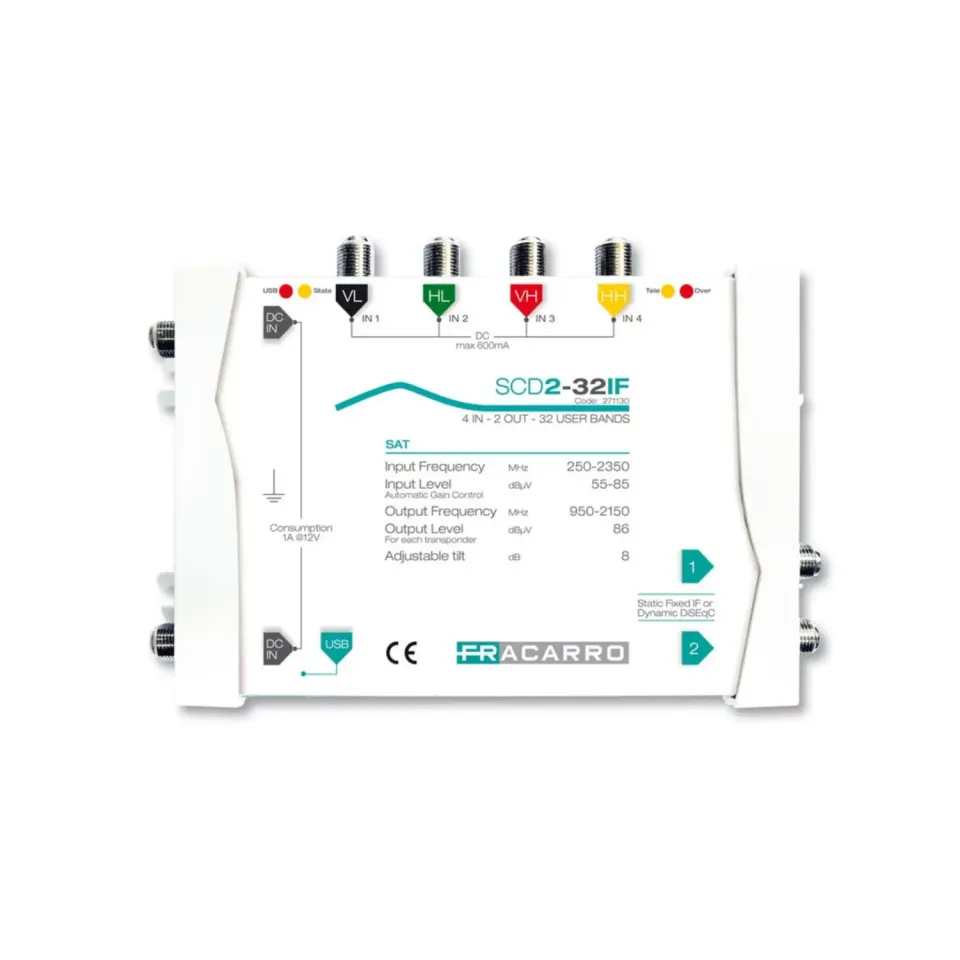 Fracarro SCD2-32IF centrale 32 transponder dCSS