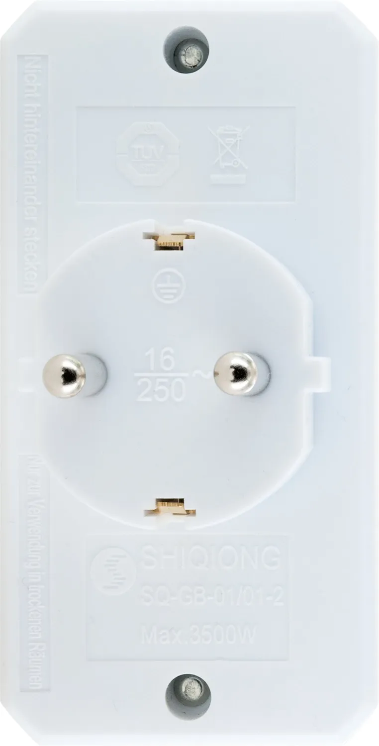 Schwaiger Adattatore Triplo 3 Prese Bianco Nero