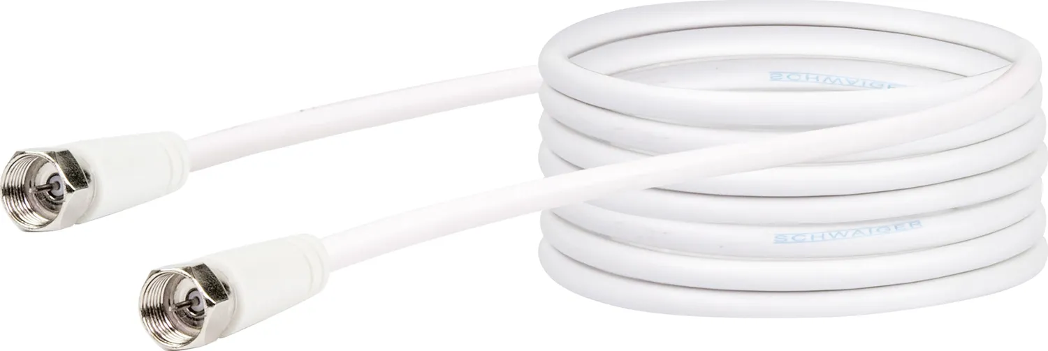 Schwaiger Cavo SAT 75 dB F-F 1,5 m Bianco