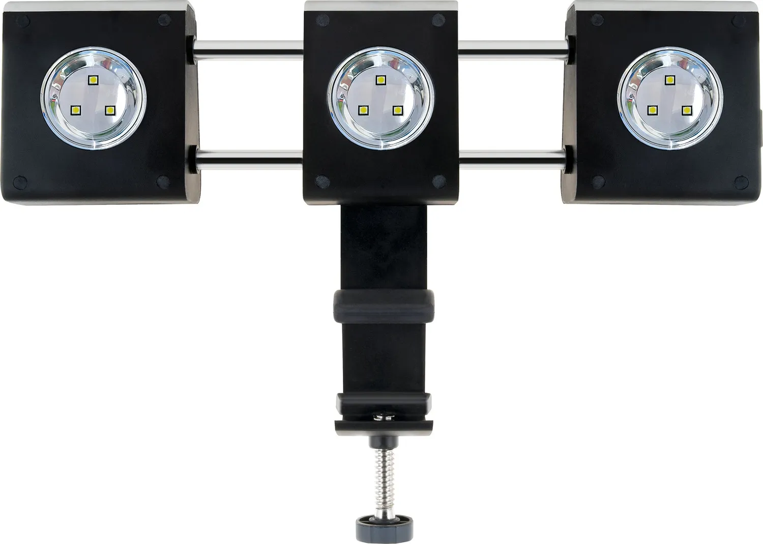 Schwaiger lampada grill a LED con morsetto 3 faretti luce bianca