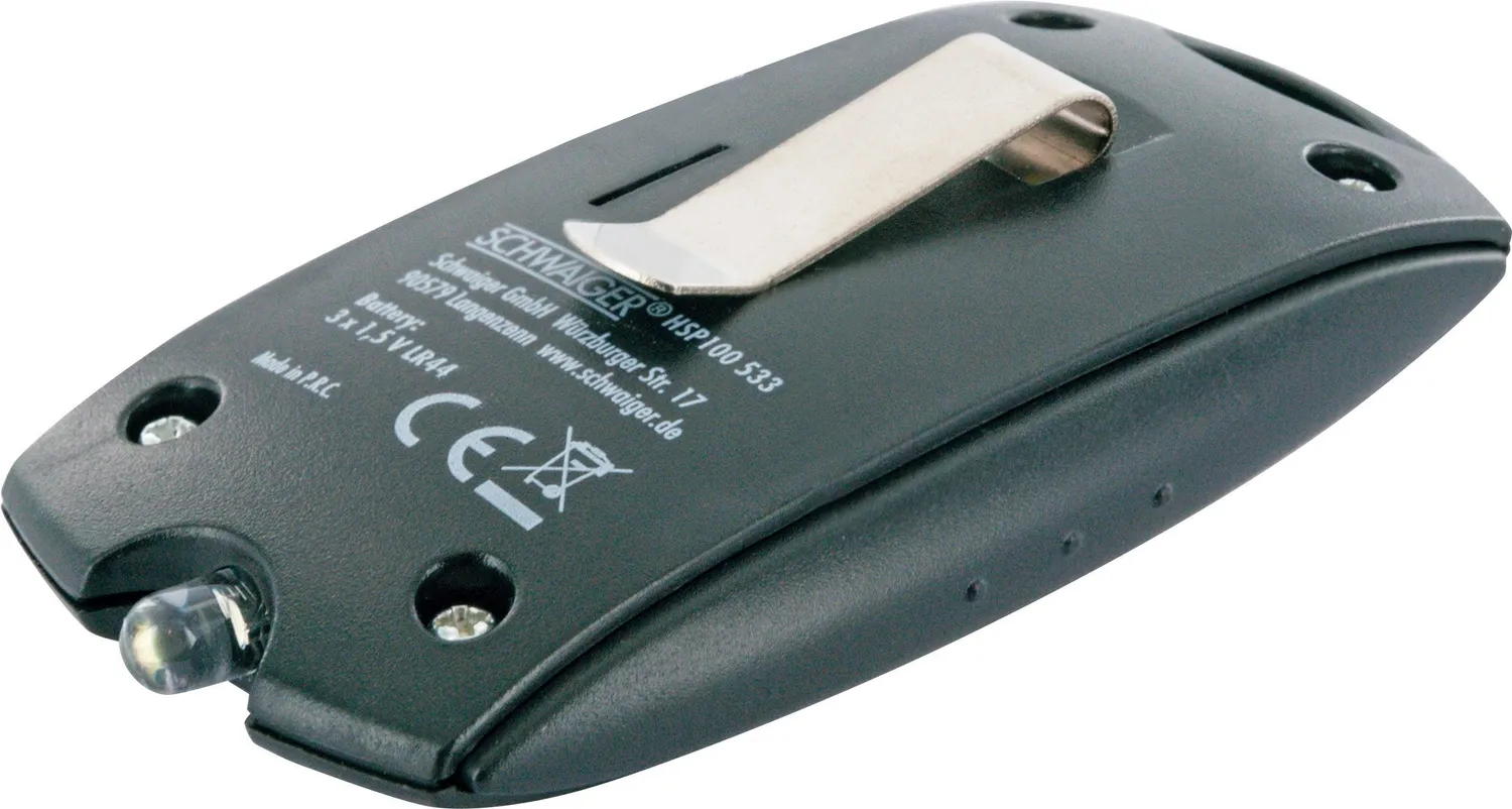 SCHWAIGER Allarme Panico 110 dB Nero con Torcia LED