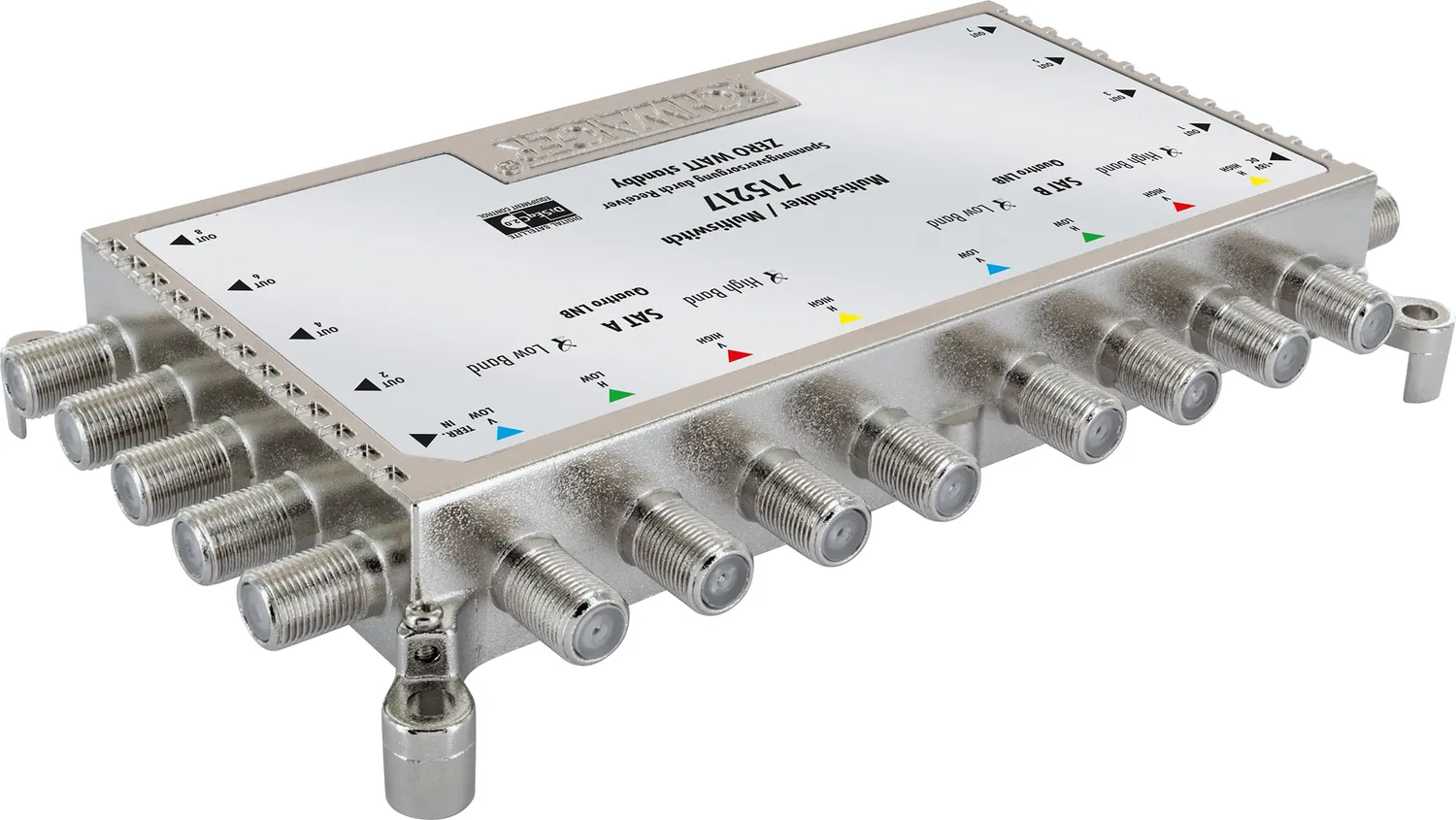 Schwaiger Multiswitch 9/8 per 8 TV a 2 Satelliti